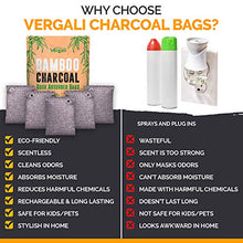 Load image into Gallery viewer, Vergali Nature Fresh Bamboo Charcoal Air Purifying Bags 10 x 100g Pack. Activated Natural Home Odor Absorber,Deodorizer and Moisture Eliminator for Closet, Shoe, Car, large Room. Pet Safe