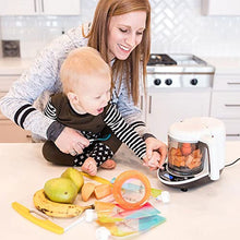 Load image into Gallery viewer, Baby Brezza One Step Baby Food Maker Deluxe – Automatically Steams & Blends Homemade Baby Food – Easy Way to Make Organic Food for Infants and Toddlers - Includes 3 Food Pouches & Filling Funnels