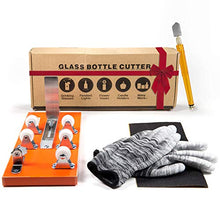 Load image into Gallery viewer, HOME PRO SHOP Bottle Cutter & Glass Cutter Kit- Wine Bottle Cutter DIY Tool- Glass Bottle Cutter Kit for Wine, Beer Bottles, Mason Jars - Bottle Cutting Kit w/Safety Gloves & Accessories