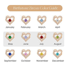 Load image into Gallery viewer, CDE Forever Love Heart Bracelet 925 Sterling Silver with Birthstone Zirconia, Birthday Jewelry Gift for Girls Mother’s Day Gifts for Women Mom