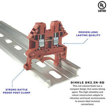 Load image into Gallery viewer, Dinkle DK2.5N-RD DIN Rail Terminal Blocks (Pack of 100)