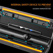 Load image into Gallery viewer, KOIOS Vacuum Sealer Machine, 80Kpa Automatic Food Sealer with Cutter for Food Savers, 10 Sealing Bags (FDA-Certified), With Up To 40 Consecutive Seals, Dry & Moist Modes, Compact Design (Silver)