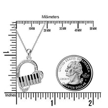 Load image into Gallery viewer, ACJNA 925 Sterling Silver Heart Pendant Piano Keyboard Necklace Music Jewelry for Women Girls
