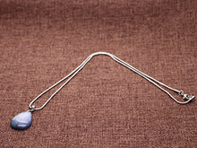 Load image into Gallery viewer, AMORWING Water Drop Shaped Kyanite Chakra Stones Pendant Necklace