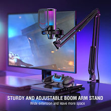 Load image into Gallery viewer, FIFINE Streaming Microphone and Computer Speaker, USB PC Gaming Mic with Boom Arm Pop Filter Mute Button,Gaming RGB Speaker for Twitch, Online Chat,Gamer Youtuber (A6T+A16)