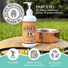 Load image into Gallery viewer, Natural Dog Company Wild Alaskan Salmon Oil for Dogs (16oz) | Skin & Coat Supplement for Dogs | Supports Joint & Heart Health | Boosts Immune System | Liquid Fish Oil with Biotin, Omega 3, & Omega 6