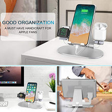 Load image into Gallery viewer, 3 in 1 Aluminum Charging Stand for Apple Watch : Charger Stand Charging Station Dock for iWatch Series 5/4/3/2/1,AirPods, iPad, iPhone 11/11 Pro/Xs/X Max/XR/X/8/8Plus/7/7 Plus /6S /6S Plus