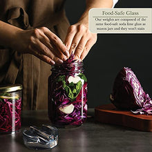 Load image into Gallery viewer, Fermentation Weight Set of 2 - Glass Fermentation Weights for Mason Jars (Wide Mouth), Perfect for Glass Jar Fermentation, Pickling Kit, Glass Weights for Fermenting Jars, Canning Weights