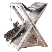 Load image into Gallery viewer, Trixie Pet Products Miguel Fold and Store Cat Tower, 20.25 x 13.75 x 25.5, Gray/Light Gray