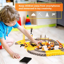Load image into Gallery viewer, Construction Toys Cars Race Track Kids Toys for Boys ,5 Car Toys Trucks and DIY Assembly Track,Construction Site Vehicles Toy Set for Ages 3 4 5 6 7 8+ Year Old Girls Boys Kids