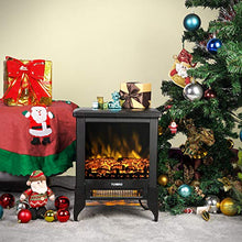 Load image into Gallery viewer, TURBRO Suburbs TS17 Compact Electric Fireplace Stove, Freestanding Stove Heater with Realistic Flame - CSA Certified - Overheating Safety Protection - for Small Spaces - 18" 1400W