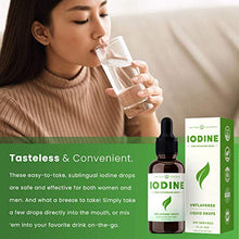 Load image into Gallery viewer, Iodine Drops (1-2 Year Supply) Vegan Liquid Iodine Supplement Solution - Supports Thyroid Health, Hormones & Weight - Tasteless, Higher Absorption Than Tablets - Iodine Tincture 590 Servings