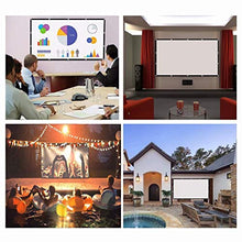 Load image into Gallery viewer, Projector Screen 120 inch, P-JING Projection Movies Screen 16:9 HD Foldable Anti-Crease Portable for Home Theater Outdoor Indoor Support Double Sided
