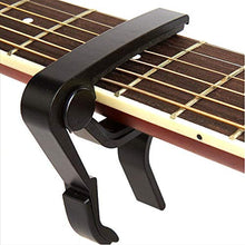 Load image into Gallery viewer, Guitar Capo,Acoustic Guitar, Electric Guitar Capo- Banjo and,for Acoustic,Ukulele, Mandolin, Bass, Picks Black Single Handed Capo