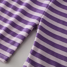 Load image into Gallery viewer, Pajamas for Girls Cute Purple Pandas Sleepwear Little & Big Kids Short Sleeve Loungewear PJ Clothes 3PCS Set Size 7