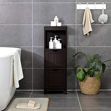 Load image into Gallery viewer, VASAGLE Floor Cabinet, Bathroom Storage Organizer Rack Stand, Multifunctional Corner Unit, 2 Drawers, Brown UBBC42BR