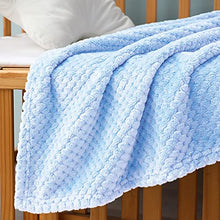 Load image into Gallery viewer, Exclusivo Mezcla Waffle Textured Soft Fleece Blanket, Large Throw Blanket(Mint Green, 50 x 70 inches)- Cozy, Warm and Lightweight