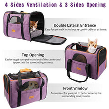 Load image into Gallery viewer, morpilot Pet Travel Carrier Bag, Portable Pet Bag - Folding Fabric Pet Carrier, Travel Carrier Bag for Dogs or Cats, Pet Cage with Locking Safety Zippers, Foldable Bowl, Airline Approved