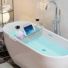 Load image into Gallery viewer, iPEGTOP Stainless Steel Bathtub Caddy Tray - Over Bath Tub Racks Shower Organizer with Extending Sides, Removable Wine Glass Book Holder