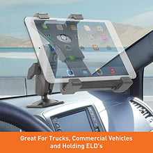 Load image into Gallery viewer, iBOLT TabDock Bizmount AMPs - Heavy Duty Drill Base Mount for All 7" - 10" Tablets ( iPad , Samsung Tab ) for Cars, Desks, Countertops: Great for Commercial Vehicles, Trucks, Schools, and Businesses