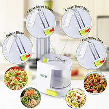 Load image into Gallery viewer, Spiralizer Vegetable Slicer (4-in-1 Rotating Blades) Heavy Duty Veggie Spiralizer with Strong Suction Cup, Zucchini Spiral Noodle/Zoodle/Spaghetti/Pasta Maker ( Recipe Book and Cleaning Brush)