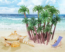 Load image into Gallery viewer, Hatisan 20Pcs Coconut Palm Model Trees/Scenery Model Plastic Artificial Layout Rainforest Diorama, Building Model Trees Cake Topper, Model Train Railways Architecture Landscape (Dark trunk)