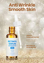 Load image into Gallery viewer, HOPEMATE Natural Facial Retinol Serum with Hyaluronic Acid& Vitamin E, New Skin Treatment Formula, Organic Anti Wrinkle Reducer, Anti Aging Moisturizer, Dark Circles, Scar, Sun Damage Corrector
