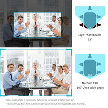 Load image into Gallery viewer, Nuroum Conference Webcam w/Microphone&Speaker for HD 1080P Video Call, All-in-1 Ultra Wide-Angle 100° Camera, 13ft Voice Pickup, AI Noise-Cancel, USB Plug&Play&Power, Speakerphone&Cam Meeting System