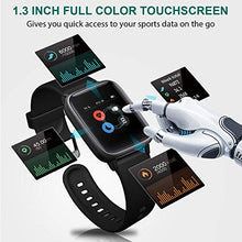 Load image into Gallery viewer, Letsfit Smart Watch, Fitness Tracker with Heart Rate Monitor, Activity Tracker with 1.3" Touch Screen, IP68 Waterproof Pedometer Smartwatch with Sleep Monitor, Step Counter for Women and Men