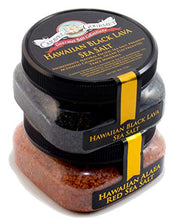 Load image into Gallery viewer, Pacific Sea Salts 2-pack - Hawaiian Alaea Red & Black Lava - Infused With Baked Red Alaea Clay & Activated Charcoal - Flavorful, Mineral-Rich - Kosher, No MSG, Non-GMO - Stackable Jars (8 total oz.)