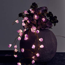Load image into Gallery viewer, MIYA LIFE Natural Amethyst Raw Stones LED Decorative String Lights 10ft 40 Lights with Remote for Mother's Day Tent Wedding Valentine's Day Present Bedroom Christmas Party Birthday Ornament