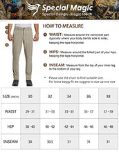 Load image into Gallery viewer, SPECIALMAGIC Hiking Pants for Men Slacks Dress Pants Elastic Waist Casual Tapered Stretchy Slim Fit 32 Grey