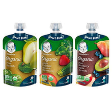 Load image into Gallery viewer, Gerber Purees Organic 2nd Foods Baby Food Fruit & Veggie Variety Pack, 3.5 Ounces Each, 18 Count