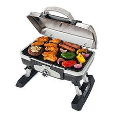 Load image into Gallery viewer, Cuisinart CGG-180TS Petit Gourmet Portable Tabletop Gas Grill, Stainless Steel (Renewed)