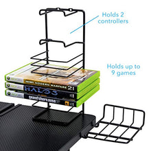 Load image into Gallery viewer, Atlantic Gaming Original Gaming Desk - 32 inch TV Stand, Charging Station, Speaker/5 Game/Controller/Headphone Storage