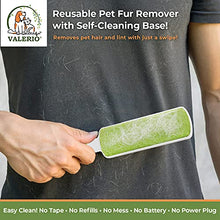 Load image into Gallery viewer, Valerio Pet Hair Remover Brush - Lint Brush - Fur Remover - Fur & Lint Removal - Dog & Cat Hair Remover - Double-Sided Brush with Self-Cleaning Base - for Furniture Clothing Car Seat