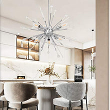 Load image into Gallery viewer, Modern Firework Chandeliers 6-Light Bulbs Sputnik Ceiling Light Fixture,Lucalda Adjustable Rods Globe Fireworks Pendant Lighting Fixture for Living Room, Bedroom,Kitchen,Hallway,Dining Room,Porch