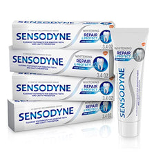 Load image into Gallery viewer, Sensodyne Repair and Protect Whitening Toothpaste, Toothpaste for Sensitive Teeth and Cavity Prevention, 3.4 oz (Pack of 4)