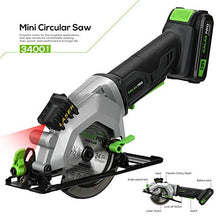 Load image into Gallery viewer, GALAX PRO 20V 4-1/2" Cordless Circular Saw with Laser Guide, Rip Guide, 2 PCS Blades, 3400RPM, Max Cutting Depth 1-11/16"(90°), 1-1/8"(45°)