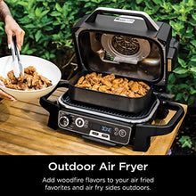 Load image into Gallery viewer, Ninja OG751 Woodfire Pro Outdoor Grill & Smoker with Built-In Thermometer, 7-in-1 Master Grill, BBQ Smoker, Air Fryer, Bake, Roast, Dehydrate, Broil, Ninja Woodfire Pellets, Portable, Electric, Grey