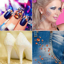 Load image into Gallery viewer, Jollin Glue Fix Crystal Flatback Rhinestones Glass Diamantes Gems for Nail Art Crafts Decorations Clothes Shoes(ss4 2880pcs, DawnLight)