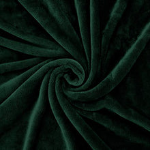 Load image into Gallery viewer, Exclusivo Mezcla Large Flannel Velvet Plush Throw Blanket - 50" x 70" (Forest Green)