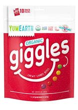 Load image into Gallery viewer, YumEarth Giggles Organic Chewy Candy, Fruit Flavored Snack Packs, Multi, 5 Ounce (Pack of 10) & Organic Lollipops, Assorted Flavors, 50 Count (Packaging May Vary)