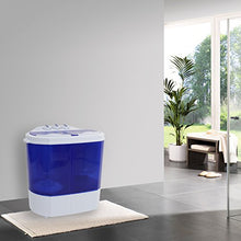 Load image into Gallery viewer, ROVSUN 10 LBS Portable Washing Machine with Twin Tub Electric Compact Mini Washer, Energy/Save Space, Laundry Spin Cycle w/Hose, Perfect for Home RV Camping Dorms College Room