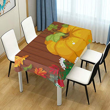 Load image into Gallery viewer, ALAZA Autumn Harvest Garden Pumpkins Leaves Tablecloth,Washable Tablecloth,54 x 90 Inch Oblong/Rectangle Tablecloth for Family Dinner,Indoor or Outdoor Parties