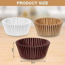 Load image into Gallery viewer, 1000 Pieces Mini Cupcake Liners for Baking Liners Paper Cupcake Wrappers Bulk Cup Cake Cases Muffin Baking Paper Cups for Candy Cooking Standard Size (Brown White Nature,1.97 inch)