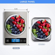 Load image into Gallery viewer, Nicewell Food Scale, 22lb Digital Kitchen Scale Weight Grams and oz for Cooking Baking, 1g/0.1oz Precise Graduation, Stainless Steel and Tempered Glass