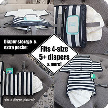 Load image into Gallery viewer, play-go Quick Wipes Portable Changing Pad, Foldable Diaper Mat, Waterproof Changing Station for Newborn Babies Infants Toddlers (Blue/Gray)