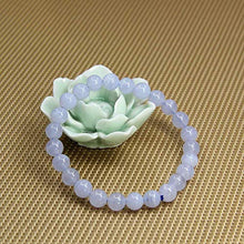 Load image into Gallery viewer, Natural A Grade Blue Lace Agate Gemstone 6mm Round Beads Stretch Bracelet 7" Unisex