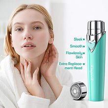 Load image into Gallery viewer, Facial Hair Removal for Women, Painless Hair Remover Shaver with 1 Extra Replacement Head (Blue)